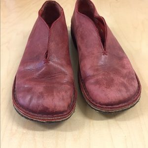 Red camper shoes, slip on flats size 40